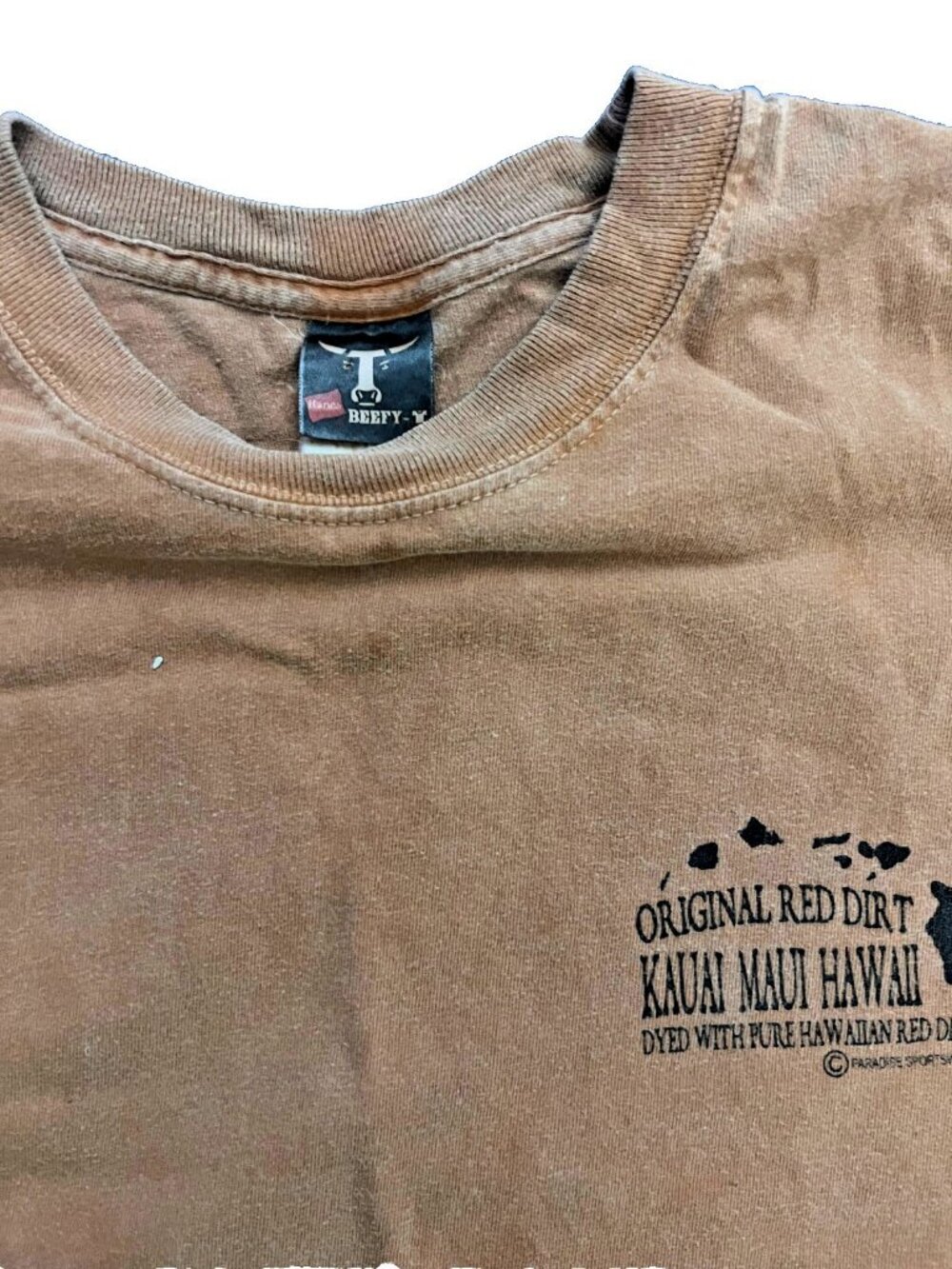 Vintage 90s Original Red Dirt Hawaii Shirt Older Than Dirt Hanes Beefy T Medium - Picture 3 of 7